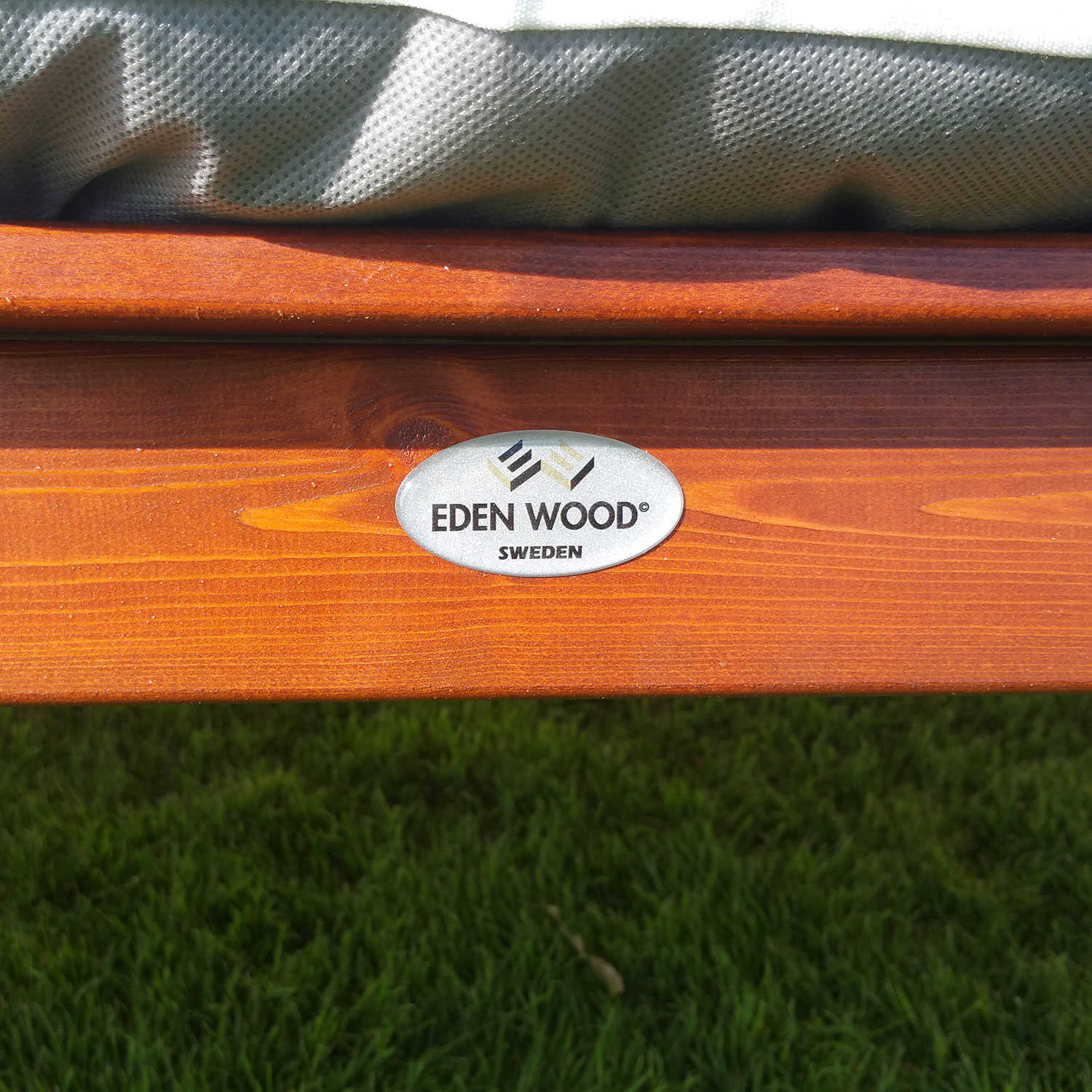 Hammock Eden Wood Mellby 3-sits Hängsoffa Brunlaserad Utomhus