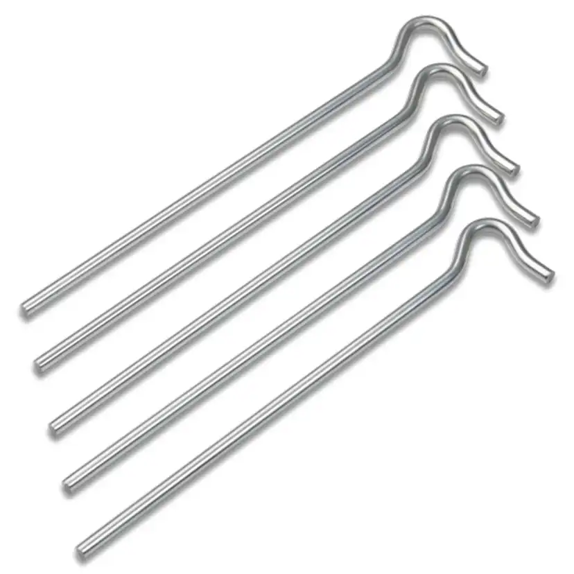 Tältpinne Briv Metall Kraftig 23 cm 6 mm 5-Pack