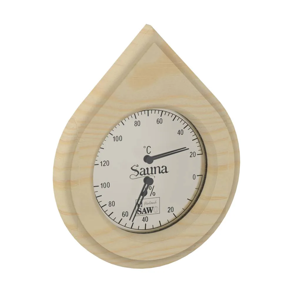 Bastu Thermo-Hygrometer SAWO Vattendroppe