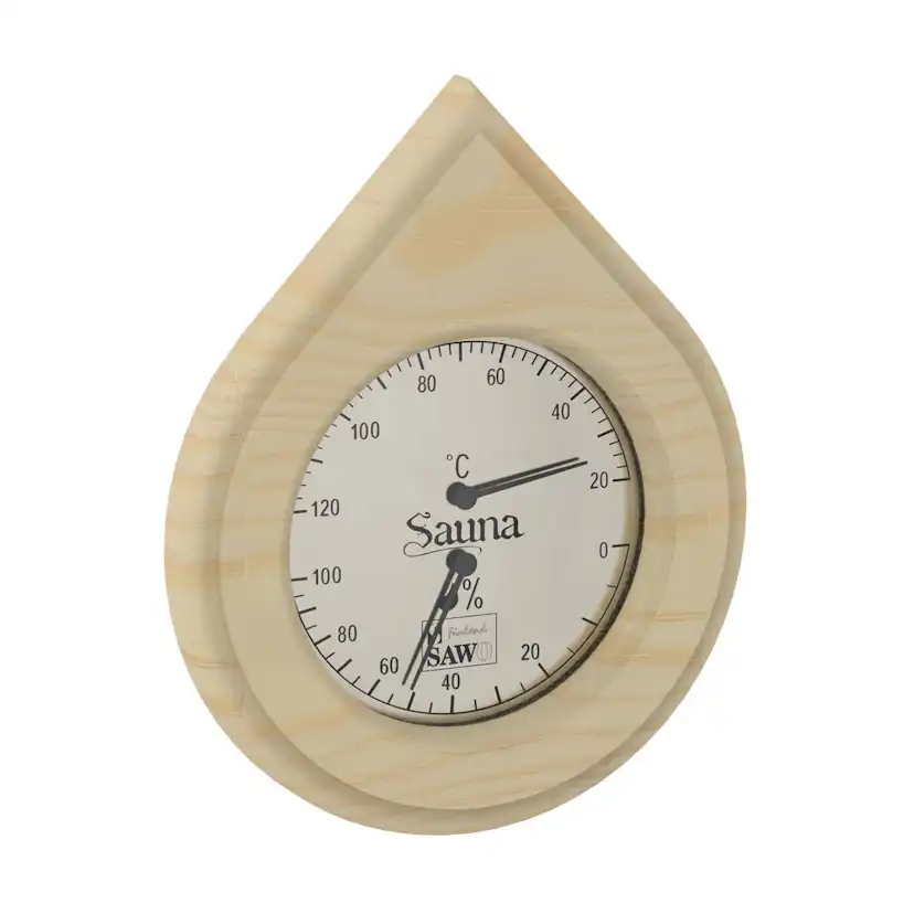 Bastu Thermo-Hygrometer SAWO Vattendroppe