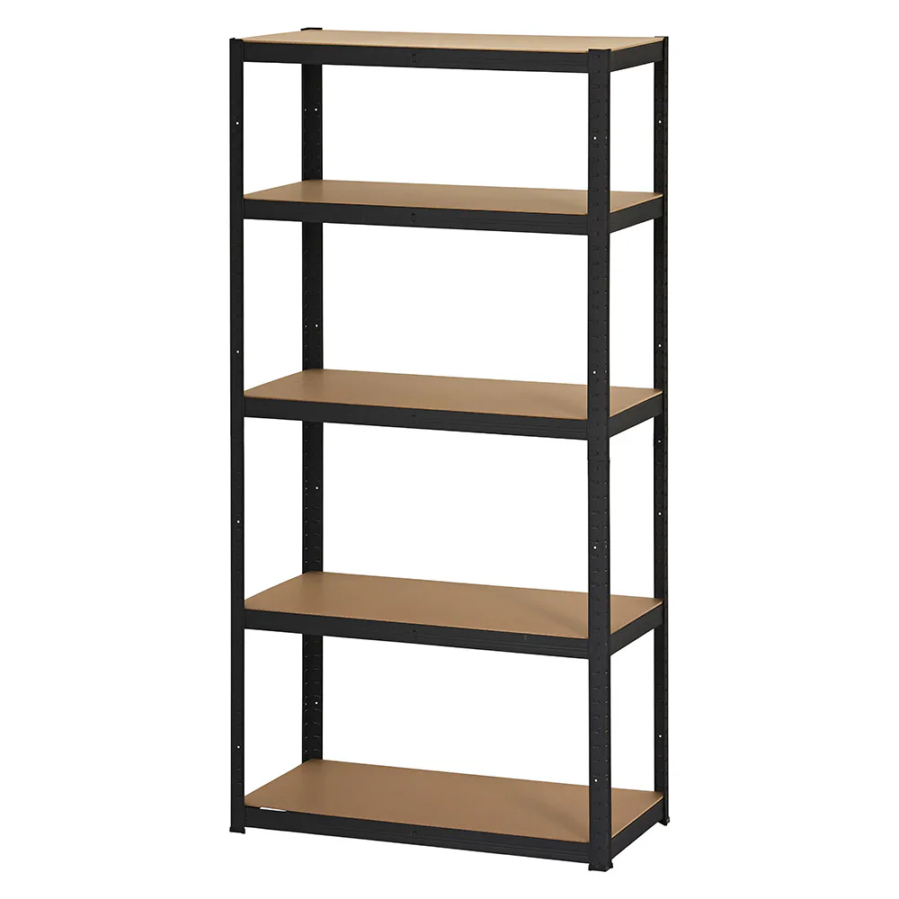 STEEL SHELF 265KG W/5 SHELVES Svart