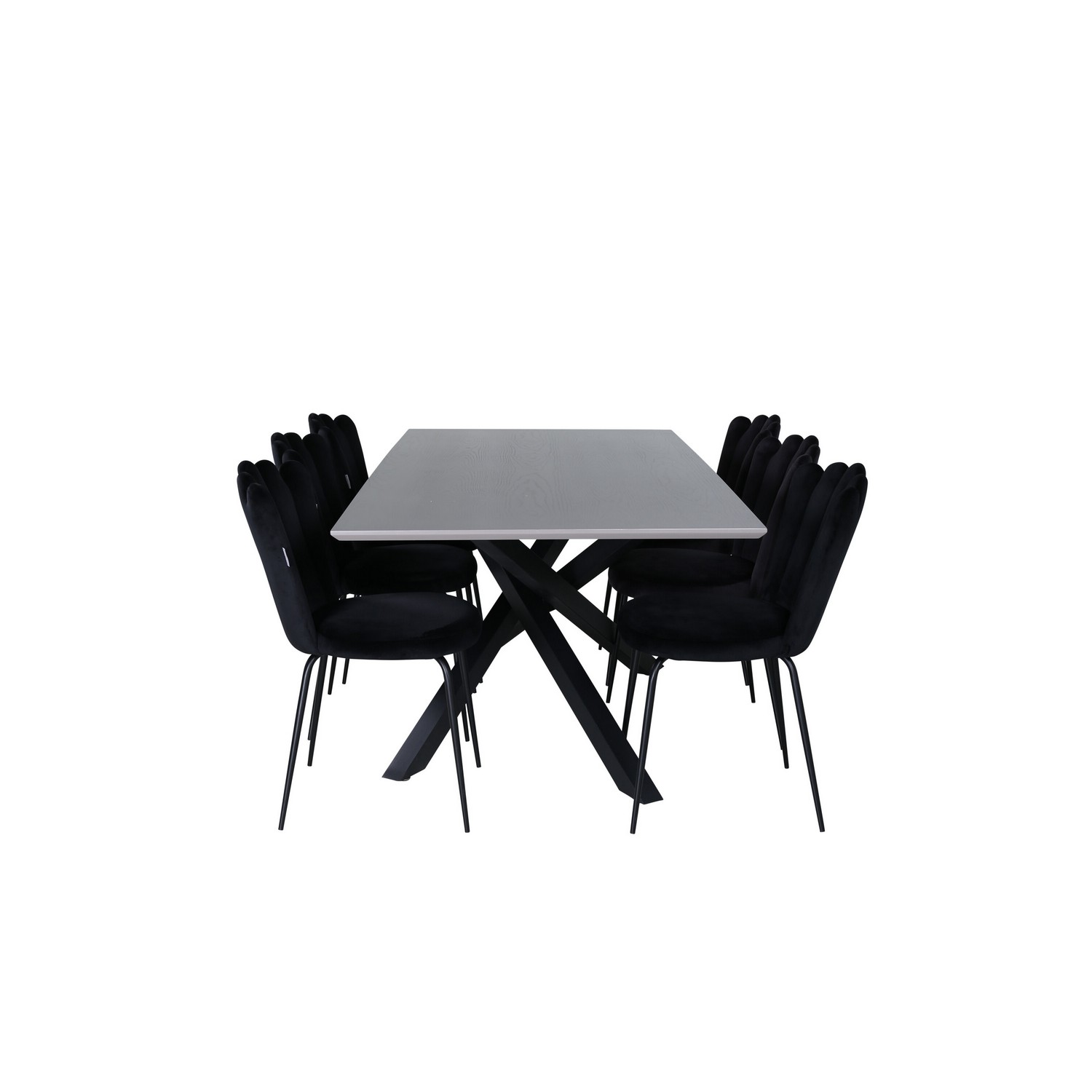 Matgrupp Venture Home Piata med 6 Limhamn Light Stolar