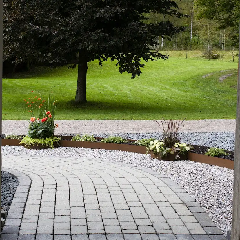 Planteringskant Flexigarden Corten Övergång
