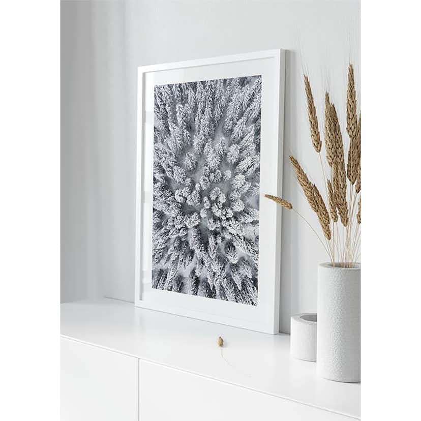 Poster Gallerix Snow Forest Aerial