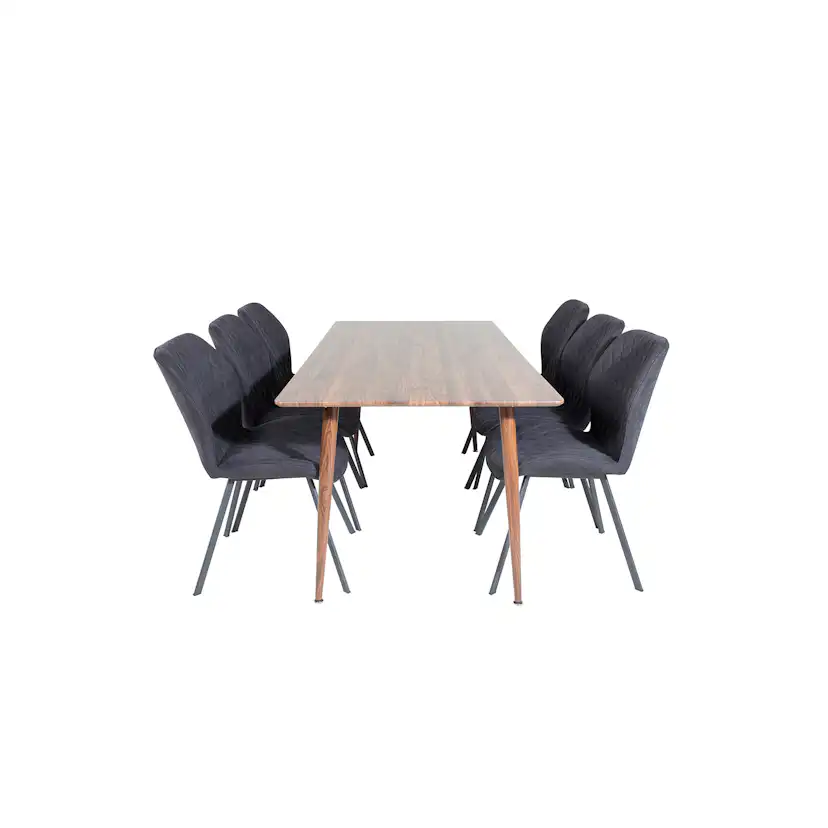 Matgrupp Venture Home Pobbie med 6 Geneva Stolar Polyestertyg