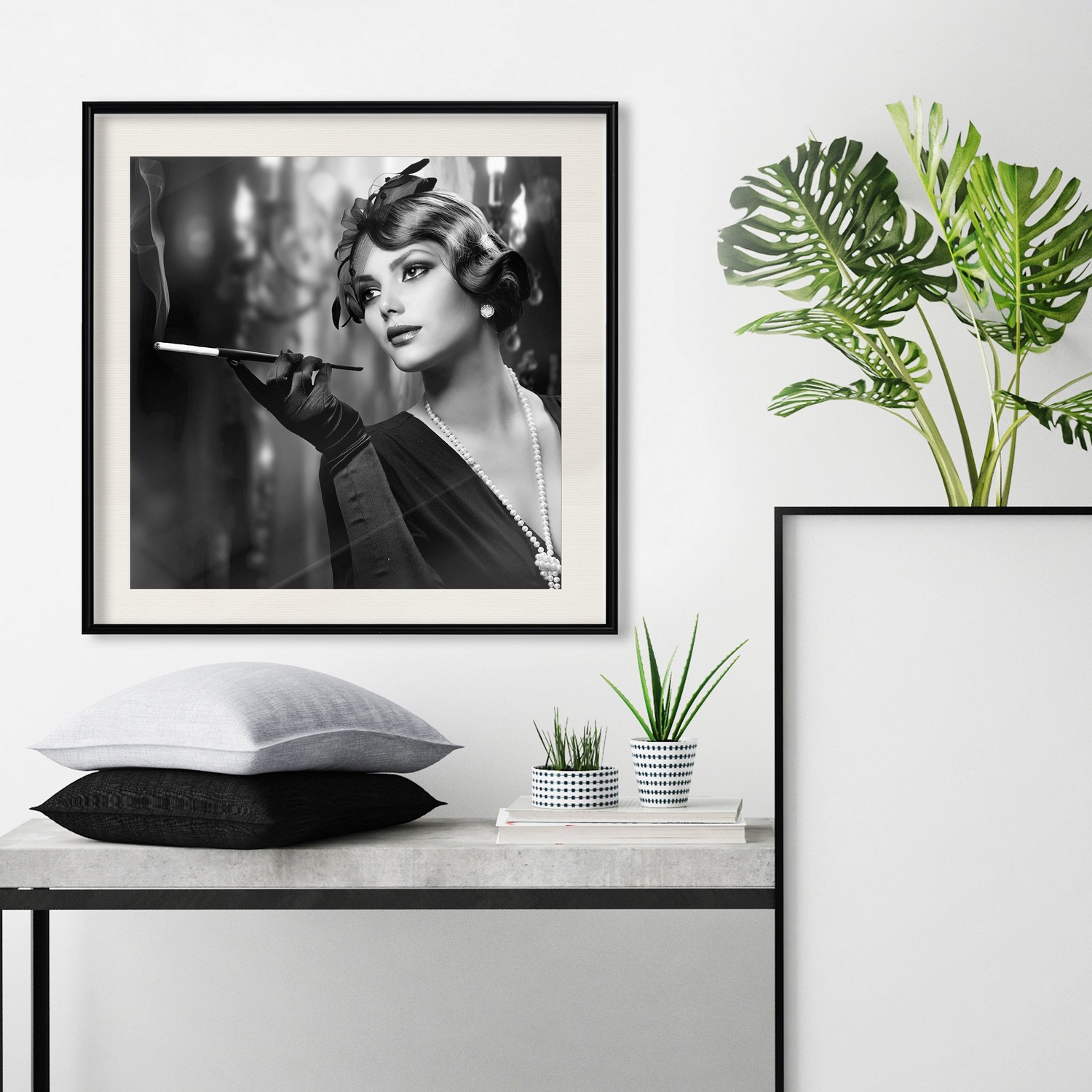 Poster Artgeist Affisch Lady with Cigarette