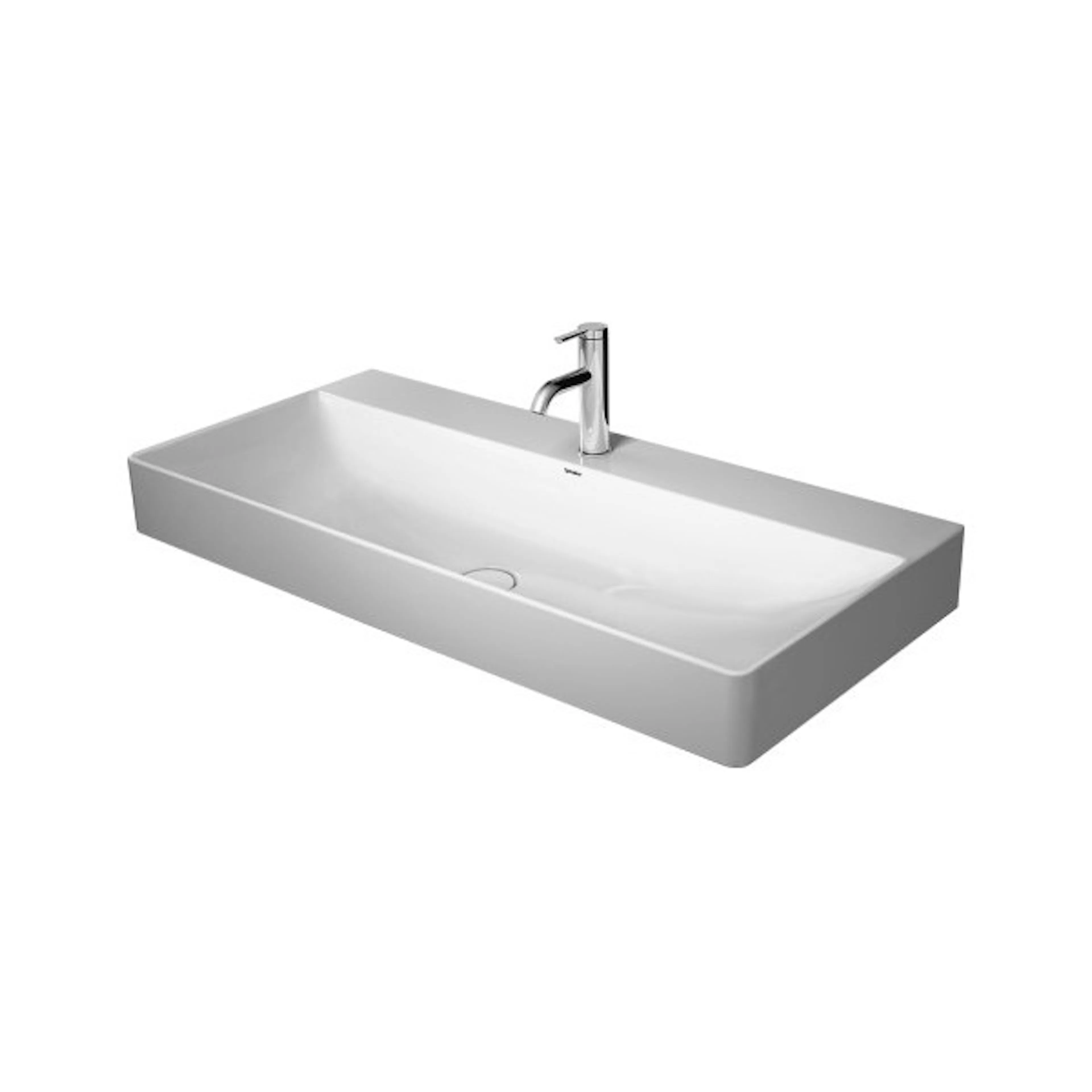 Tvättställ DuraSquare 1000 mm, vägghängt BxD: 1000x470 mm