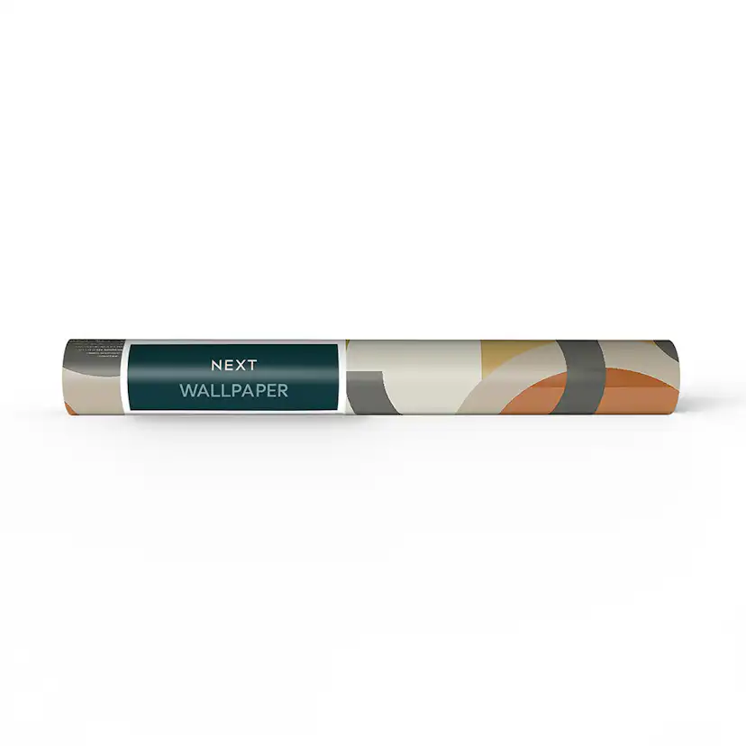 Tapet NEXT Retro Shapes Geo Orange