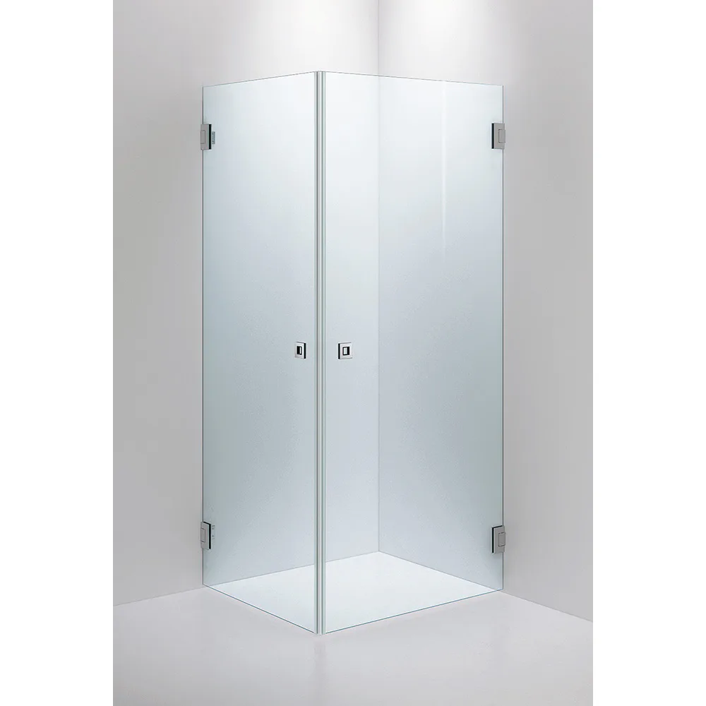 INR ARC 12 Klarglas Blank krom 800x900 Grepp Kvadrat Blank k 800x900 mm, Blank krom
