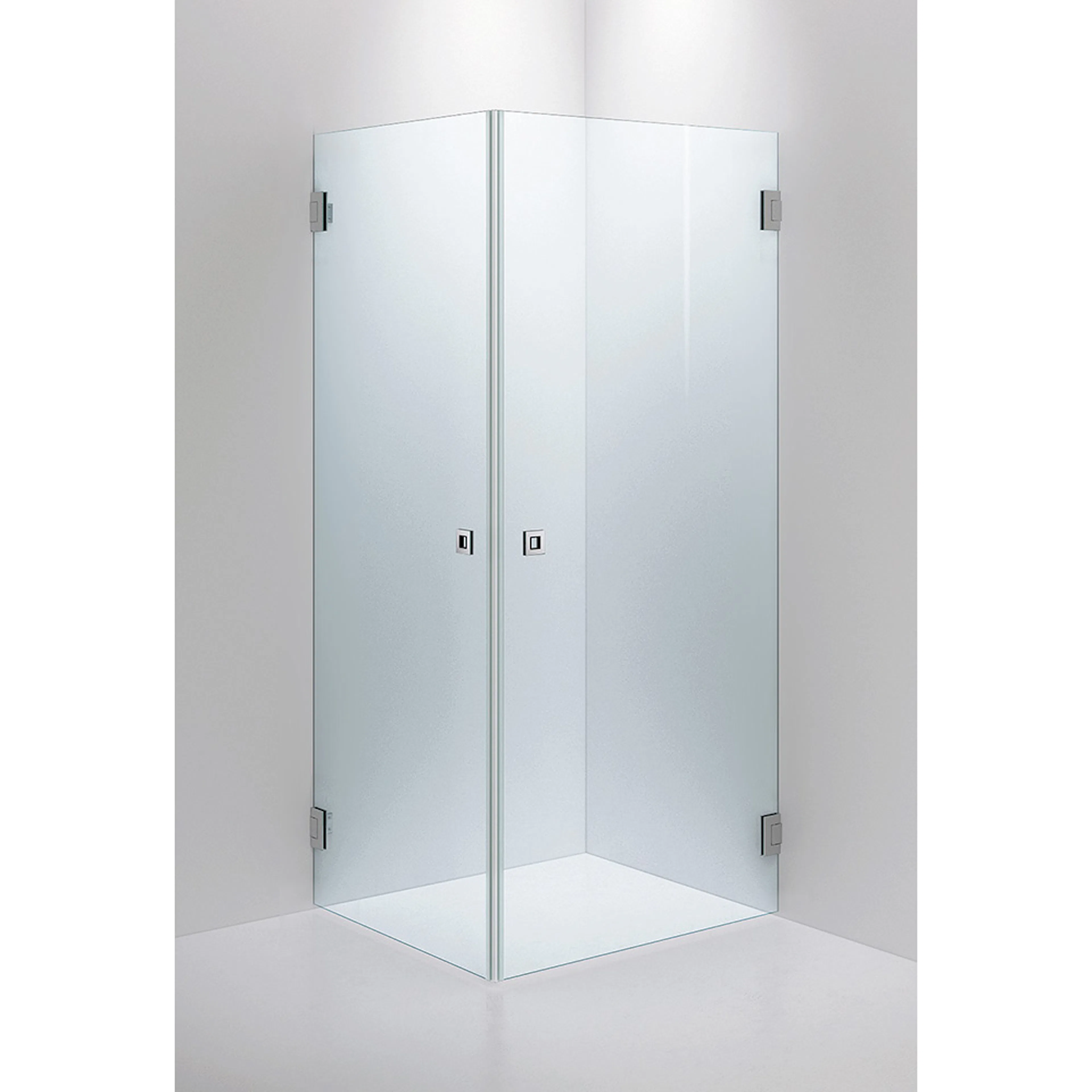 INR ARC 12 Klarglas Blank krom 800x900 Grepp Kvadrat Blank k 800x900 mm, Blank krom