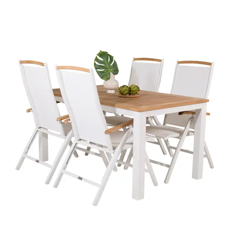 Matgrupp Venture Home Perla 152/210 med 4 Stolar