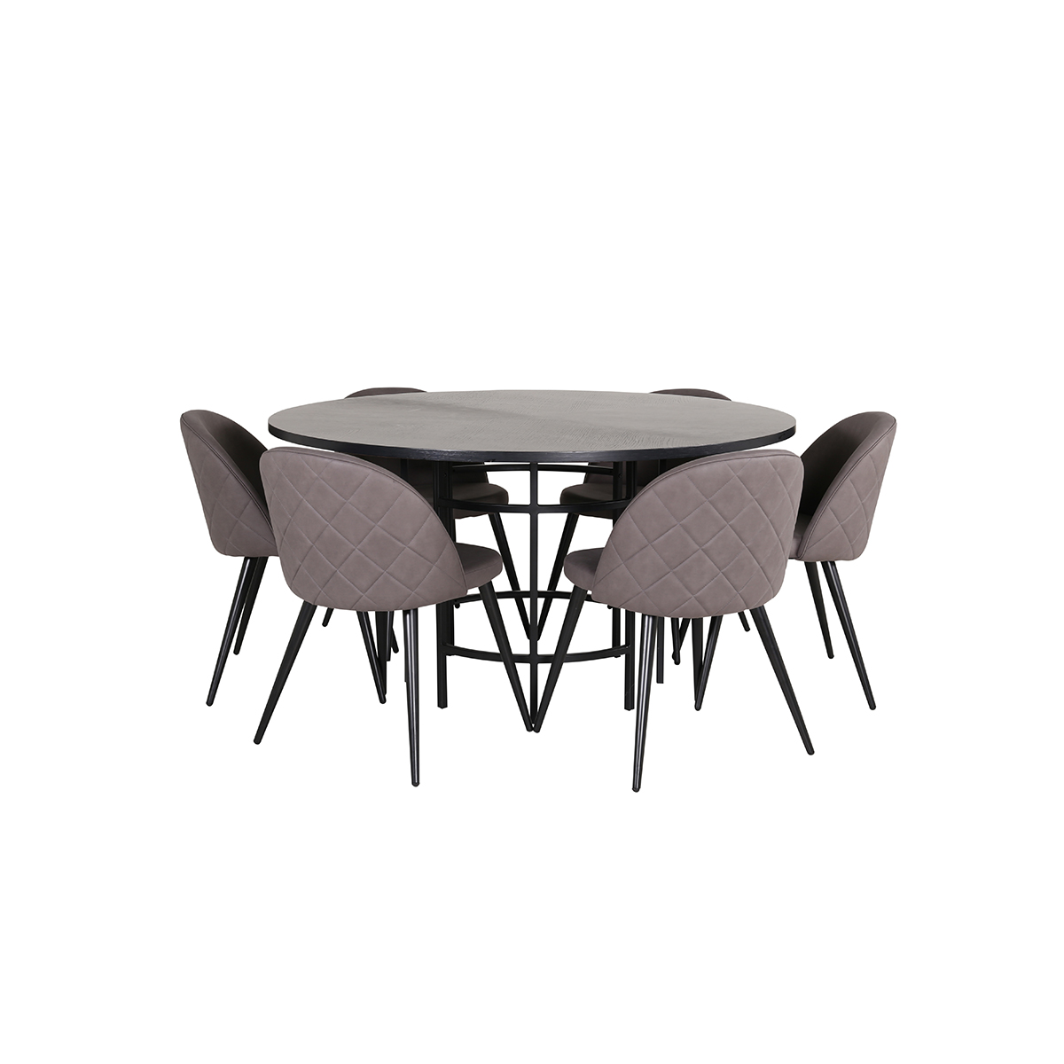 Matgrupp furniture/fashion Copenhagen Ø140 cm med 6 Velvet Stolar
