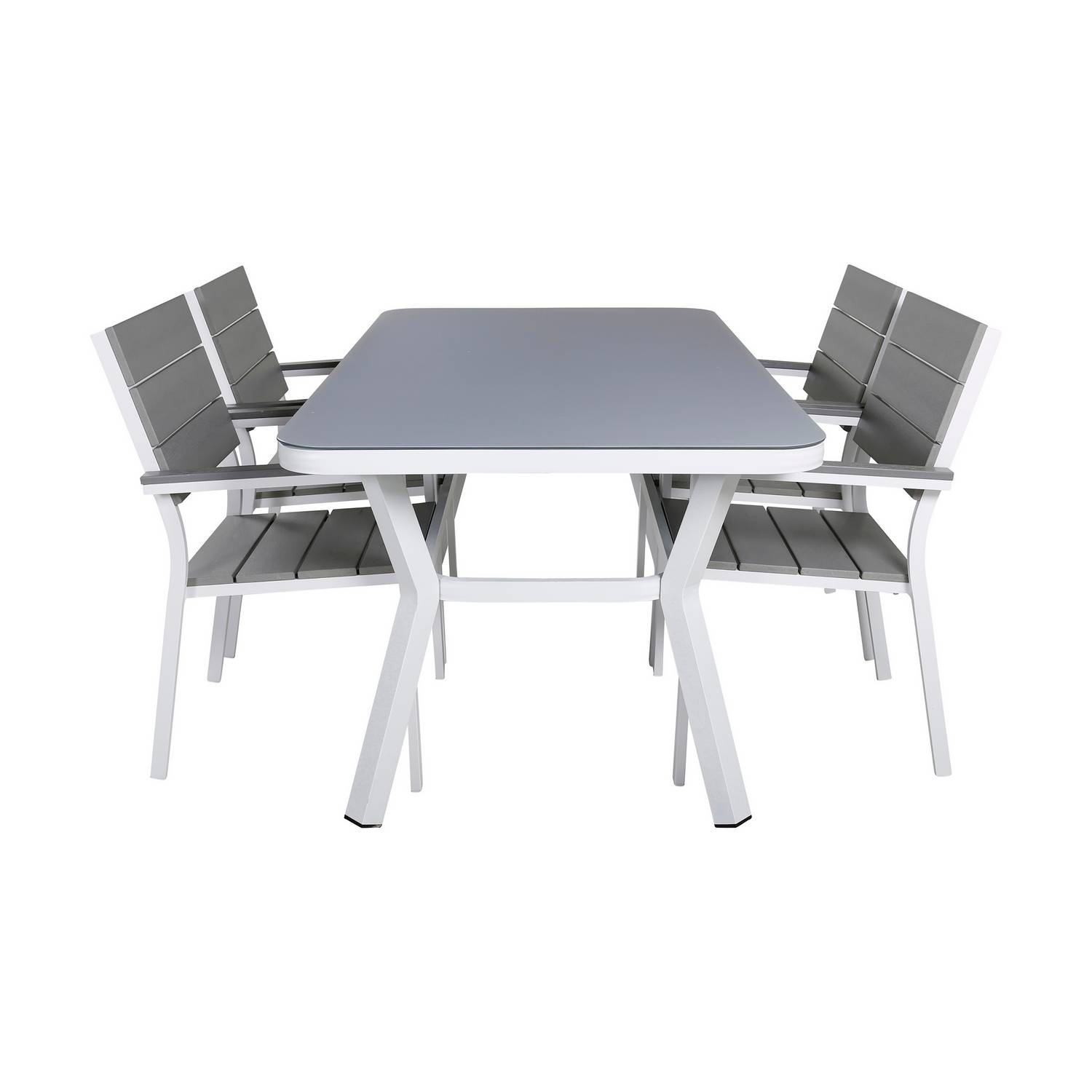 Matgrupp Venture Home Virya Matgrupp Utomhus 160cm med 4 Levels Stapelbara Matstolar