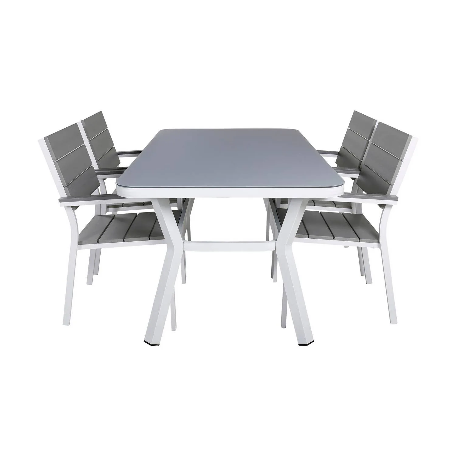Matgrupp Venture Home Virya Matgrupp Utomhus 160cm med 4 Levels Stapelbara Matstolar
