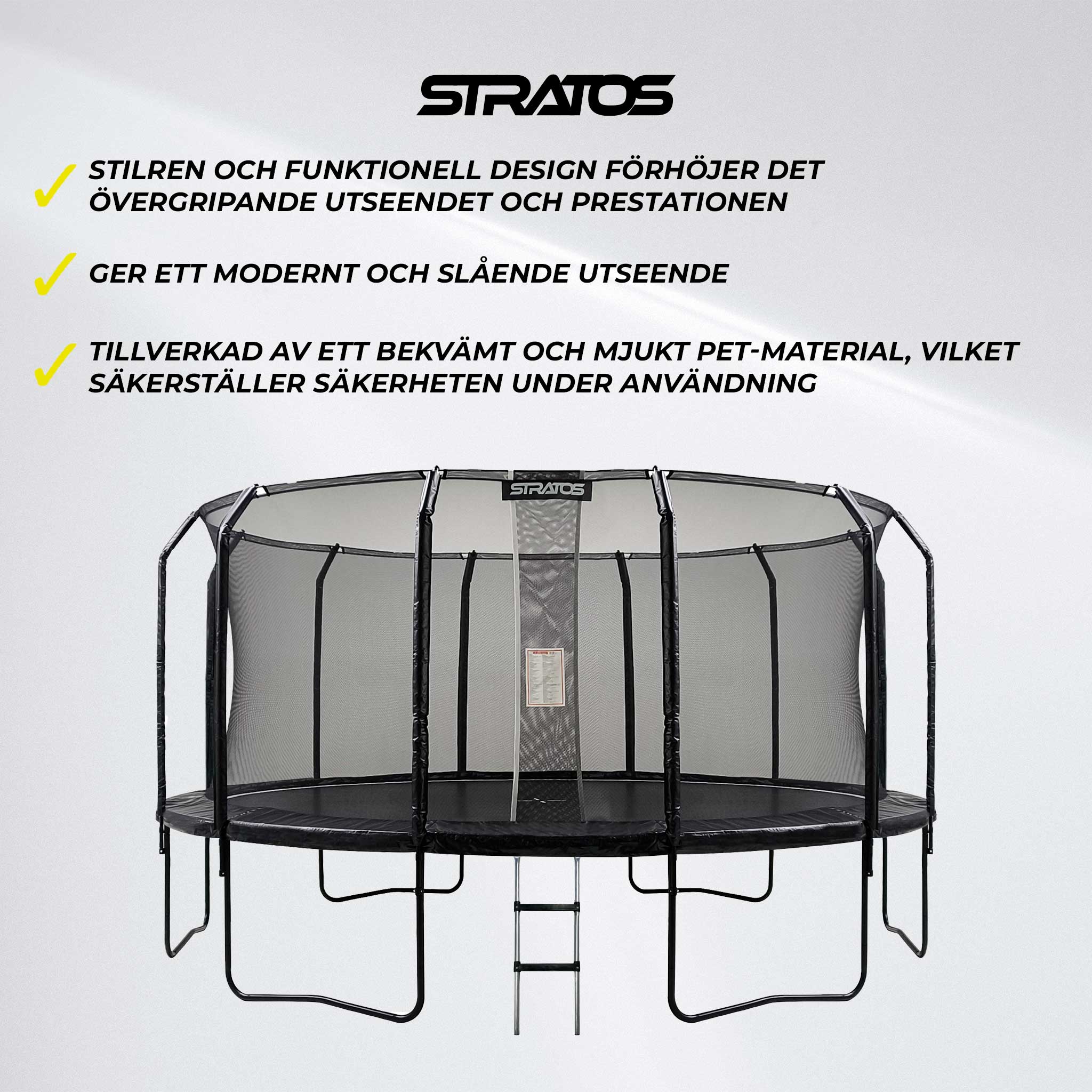 Studsmatta Stratos Premium Black Line 488 cm