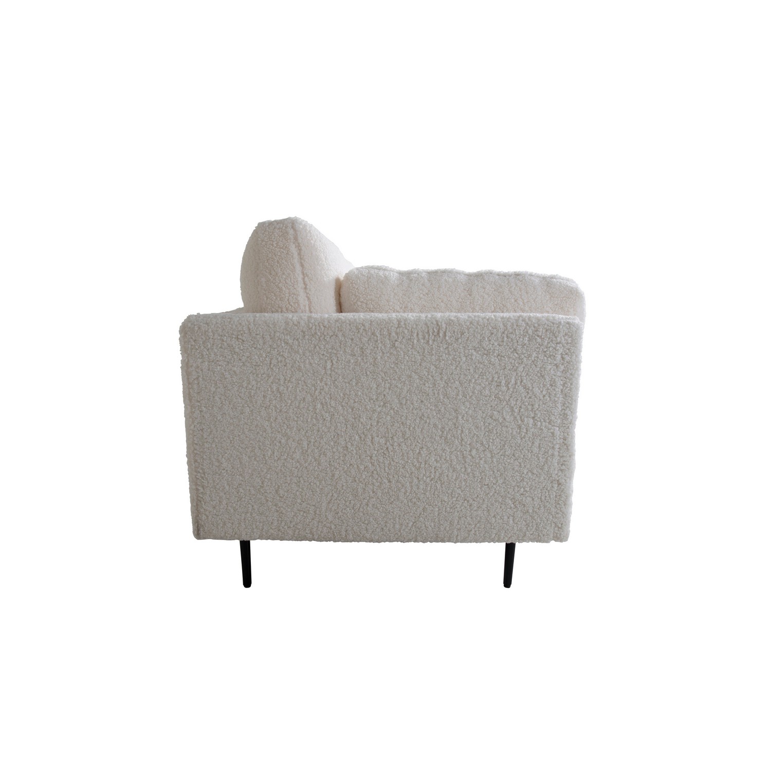 Boom 3-seat sofa - Teddy Fabric White Vit