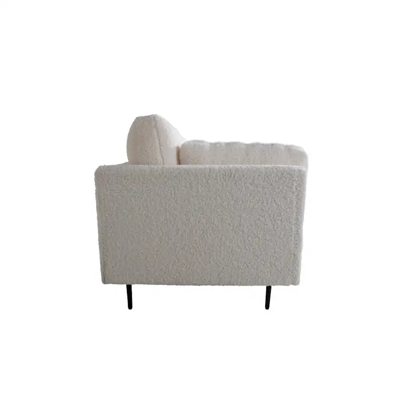 Boom 3-seat sofa - Teddy Fabric White Vit