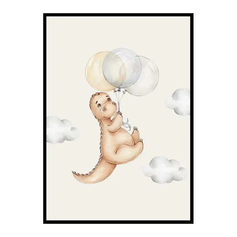 Poster Gallerix Dino With Balloons