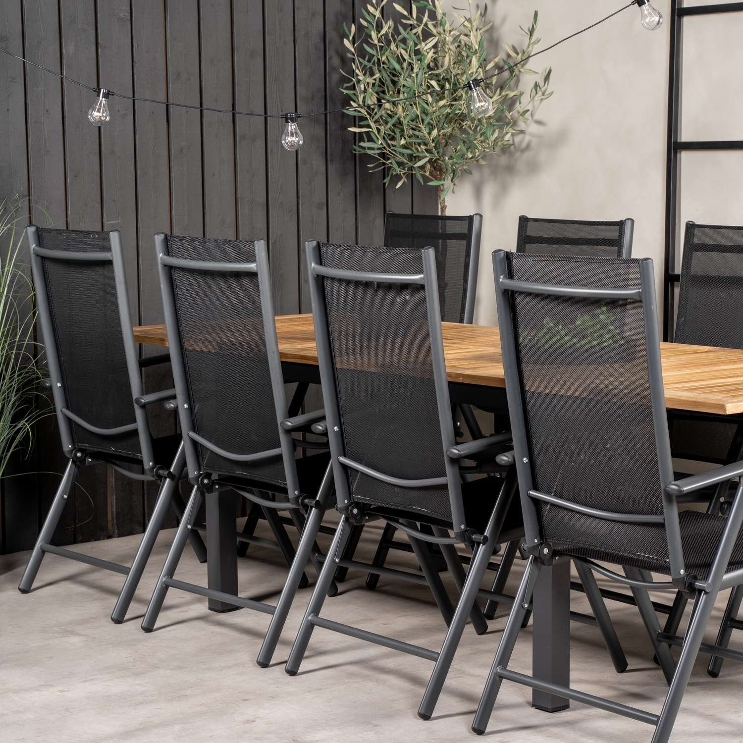 Matgrupp Venture Home Perla 160/240 med 8 Bront Positionsstolar