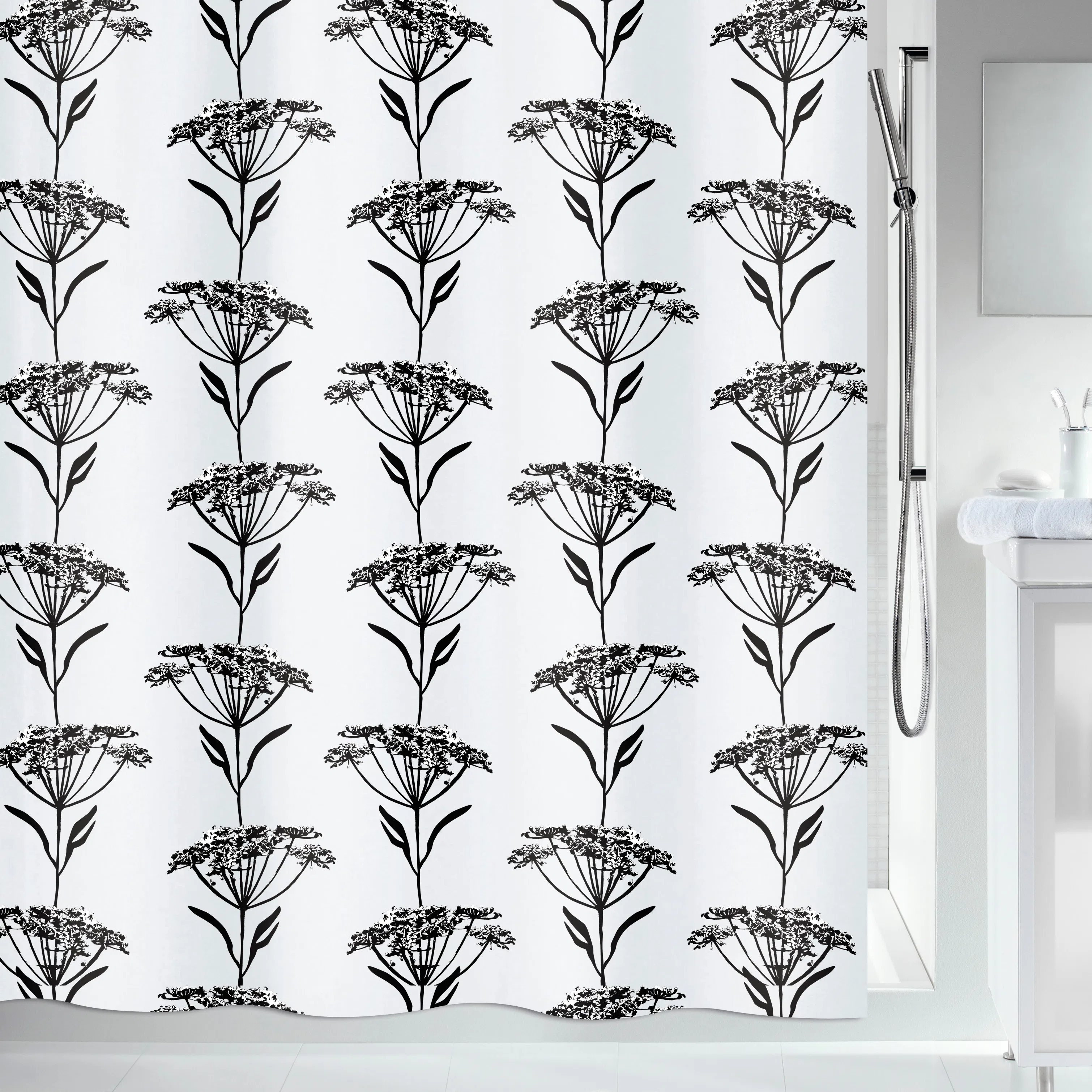 Duschdraperi Spirella Naturesign 180X200