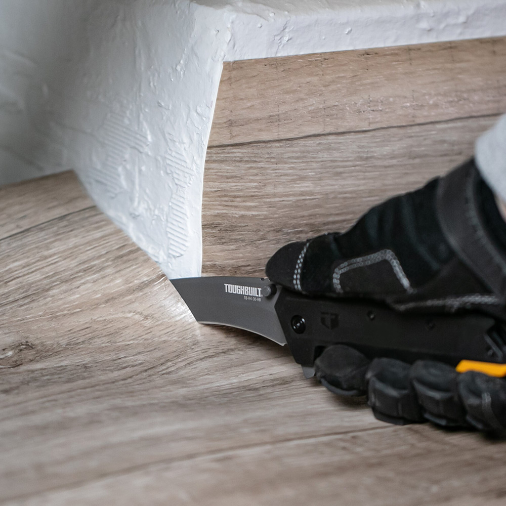 Fällkniv Toughbuilt Hawkbill Svart RF Blad H4-30