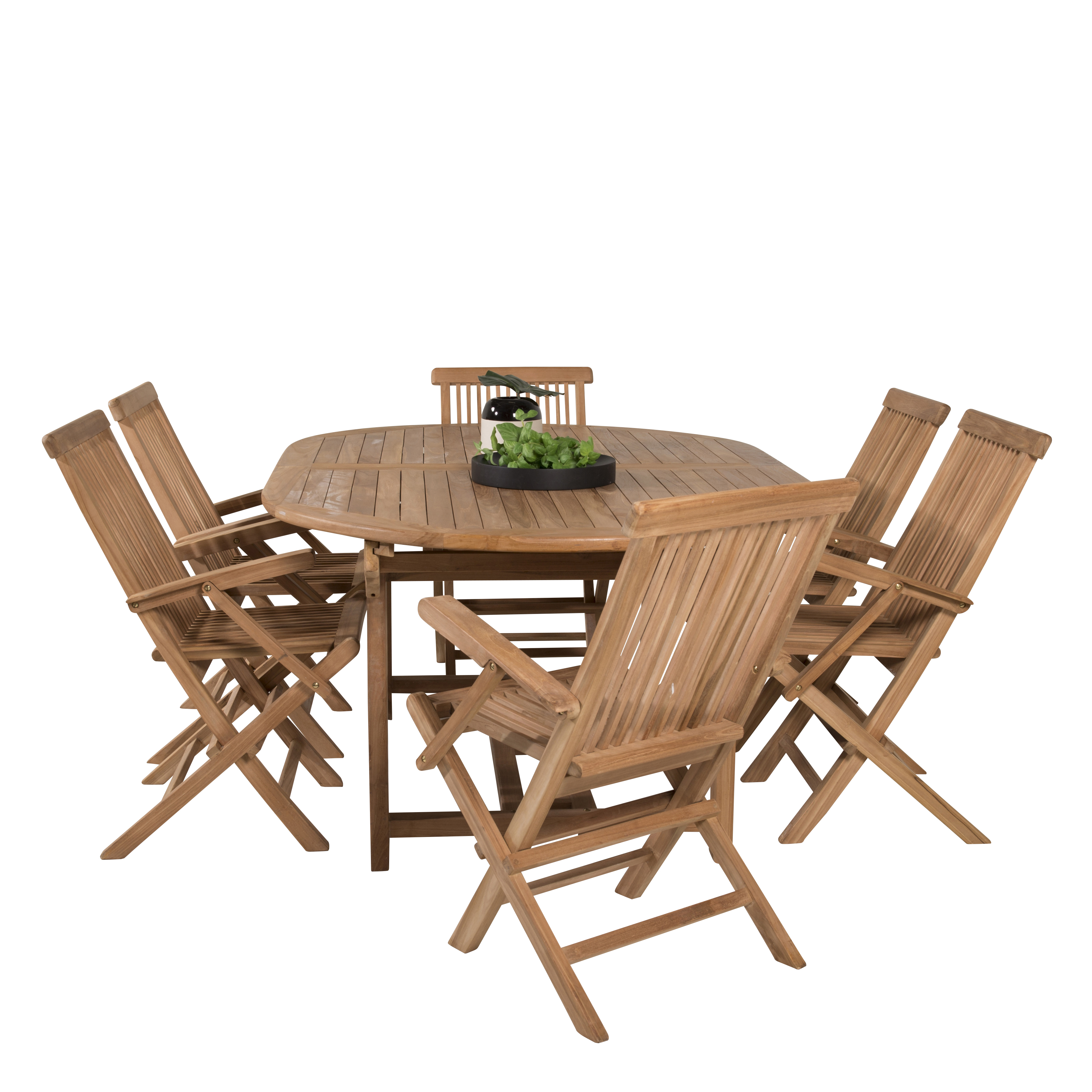 Matgrupp Venture Home Kiara 180/240 med 6 Stolar Med Armstöd