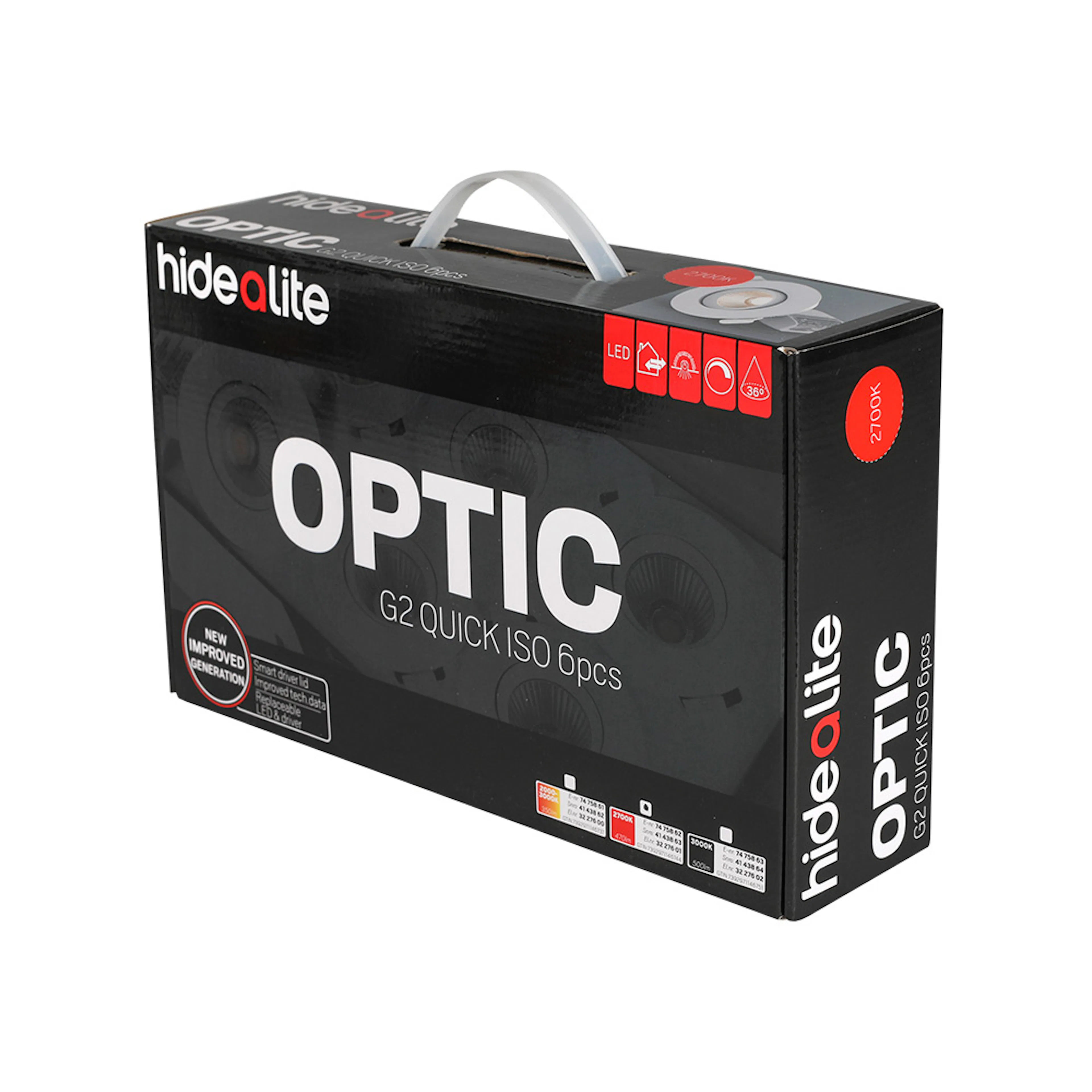 Downlight Hide-a-lite Optic G2 Q ISO 6p LED Vit Tune Dimbar