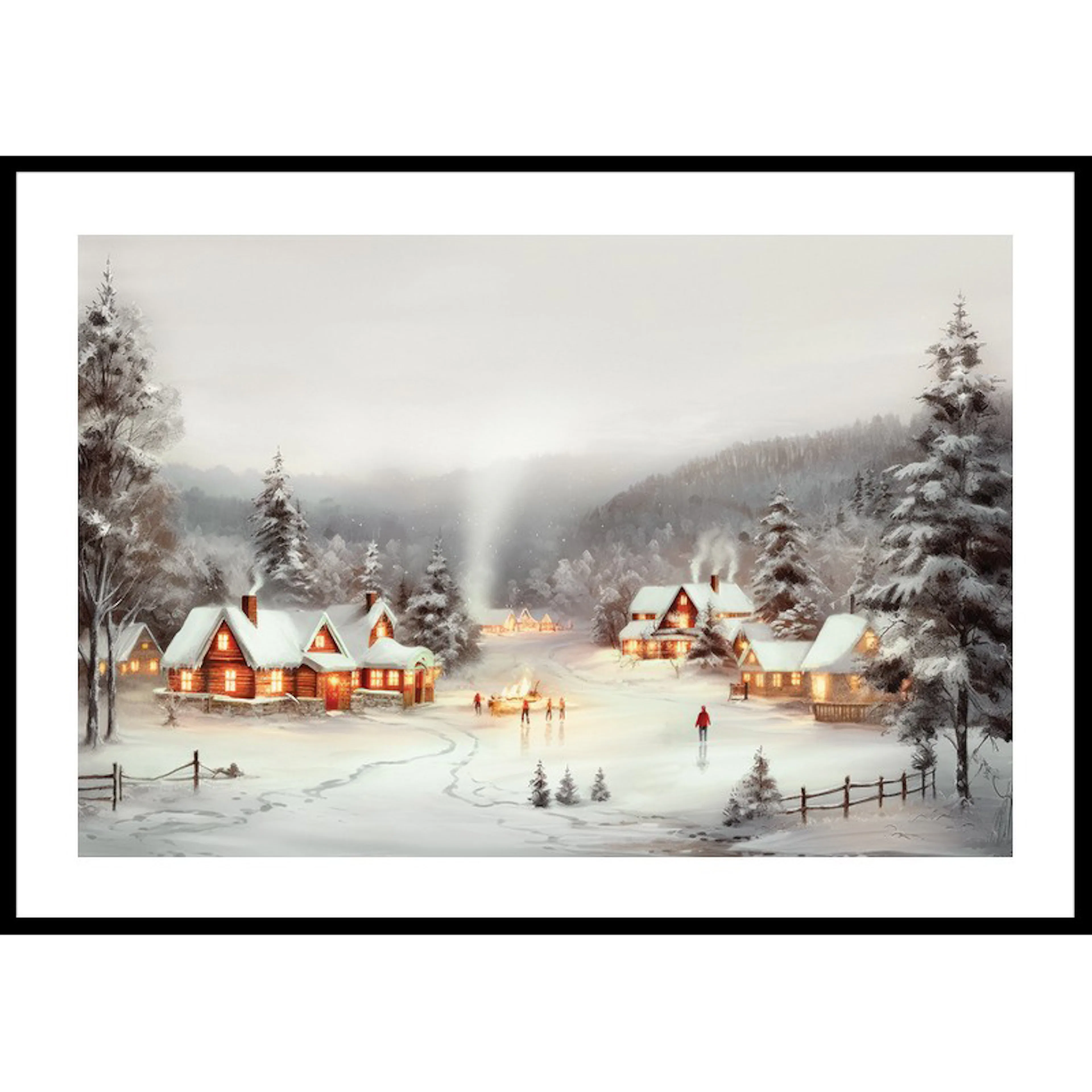 Winter Village No1 30x40 30x40 cm