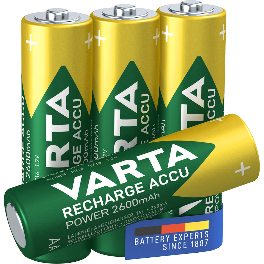 Batteri VARTA Laddningsbara Alkaliska AA 2600 mAh 4-Pack