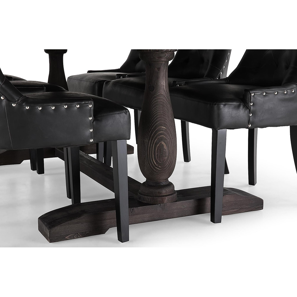 Matgrupp Manor House Dijon Rektangulärt Matbord & 6 Tuva Stolar Gran/Alm