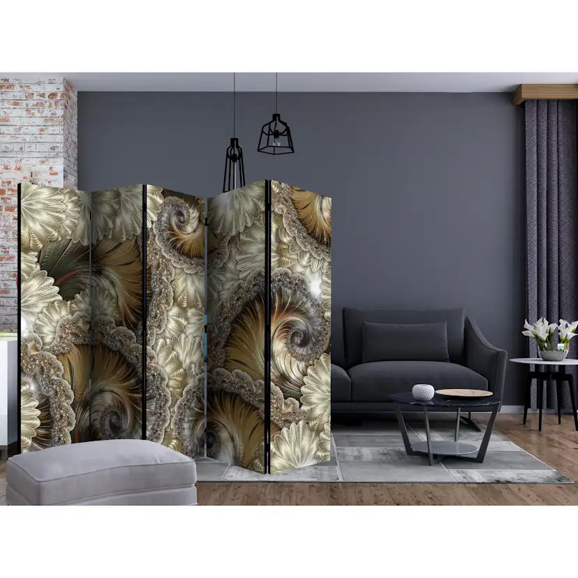 Rumsavdelare Arkiio Golden Hand-held Fans II 225x172 cm