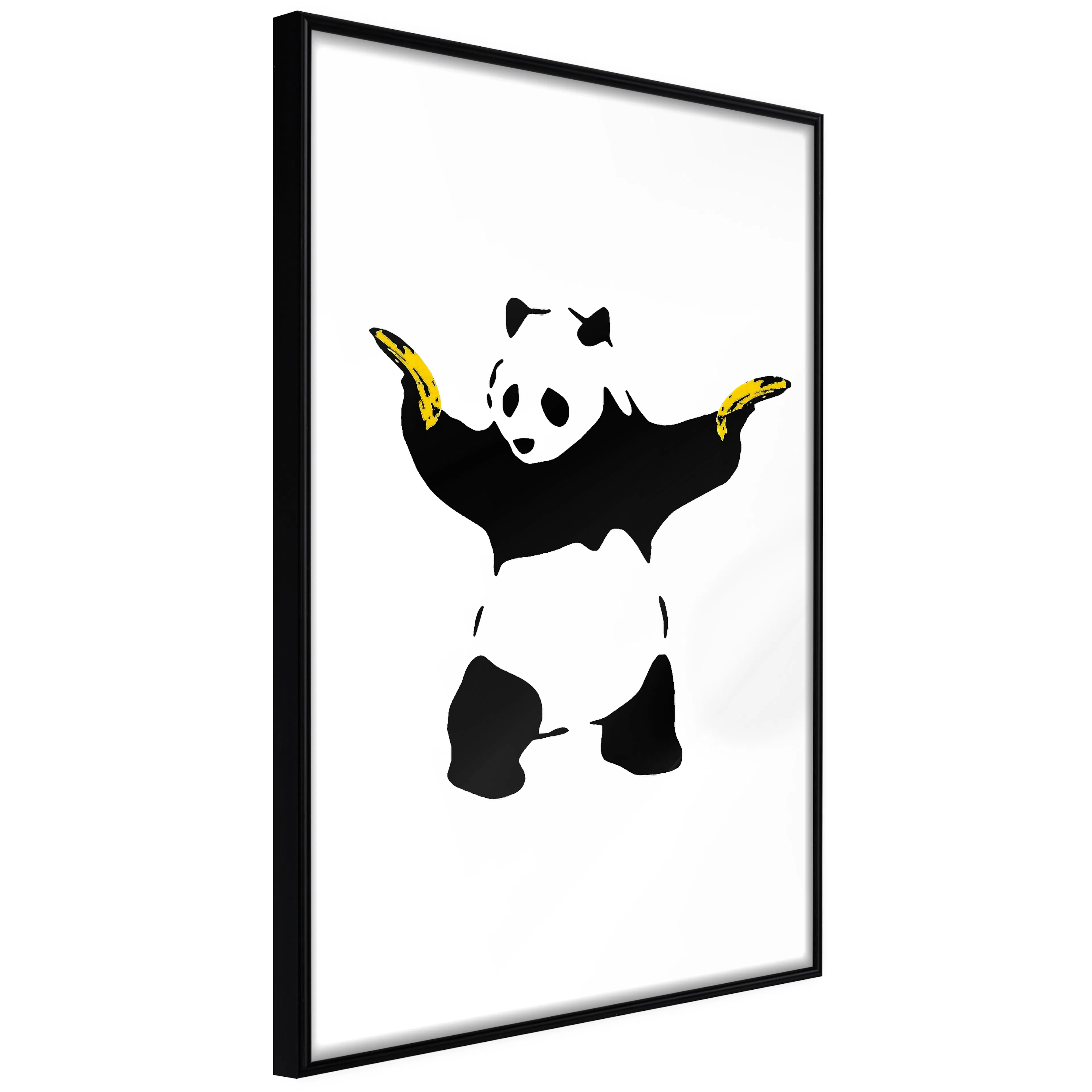 Affisch - Panda with Guns [Poster] 40x60 Svart ram, 40x60 cm