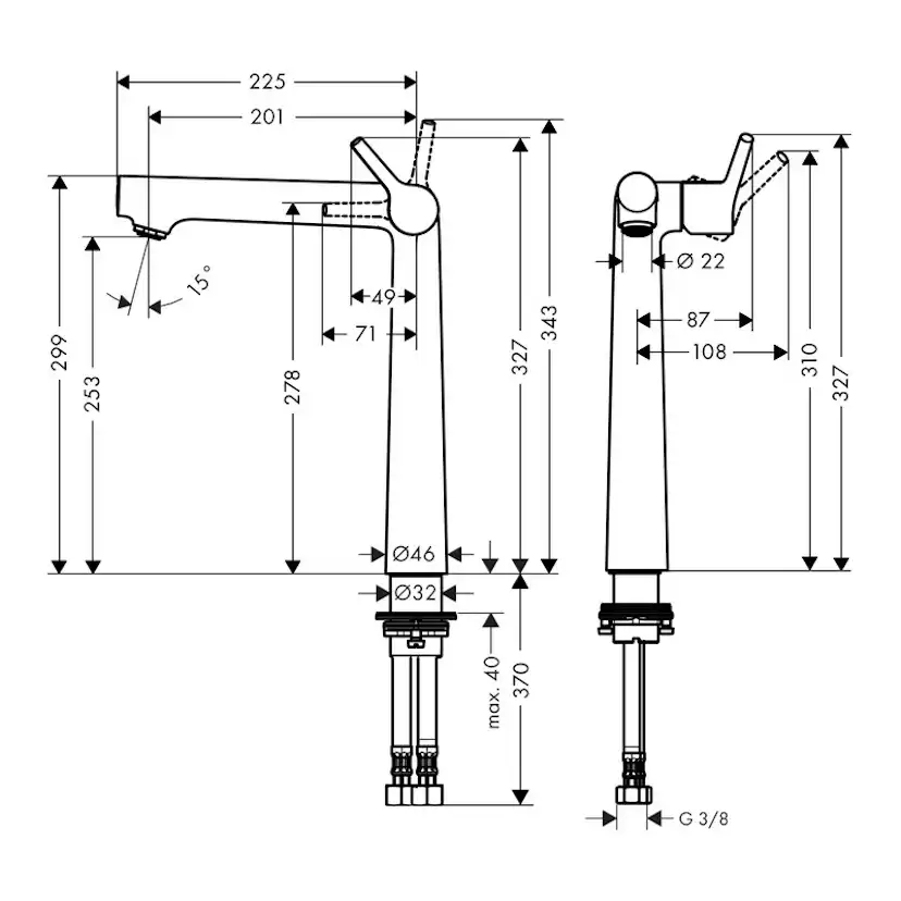 Tvättställsblandare Hansgrohe Talis S 250