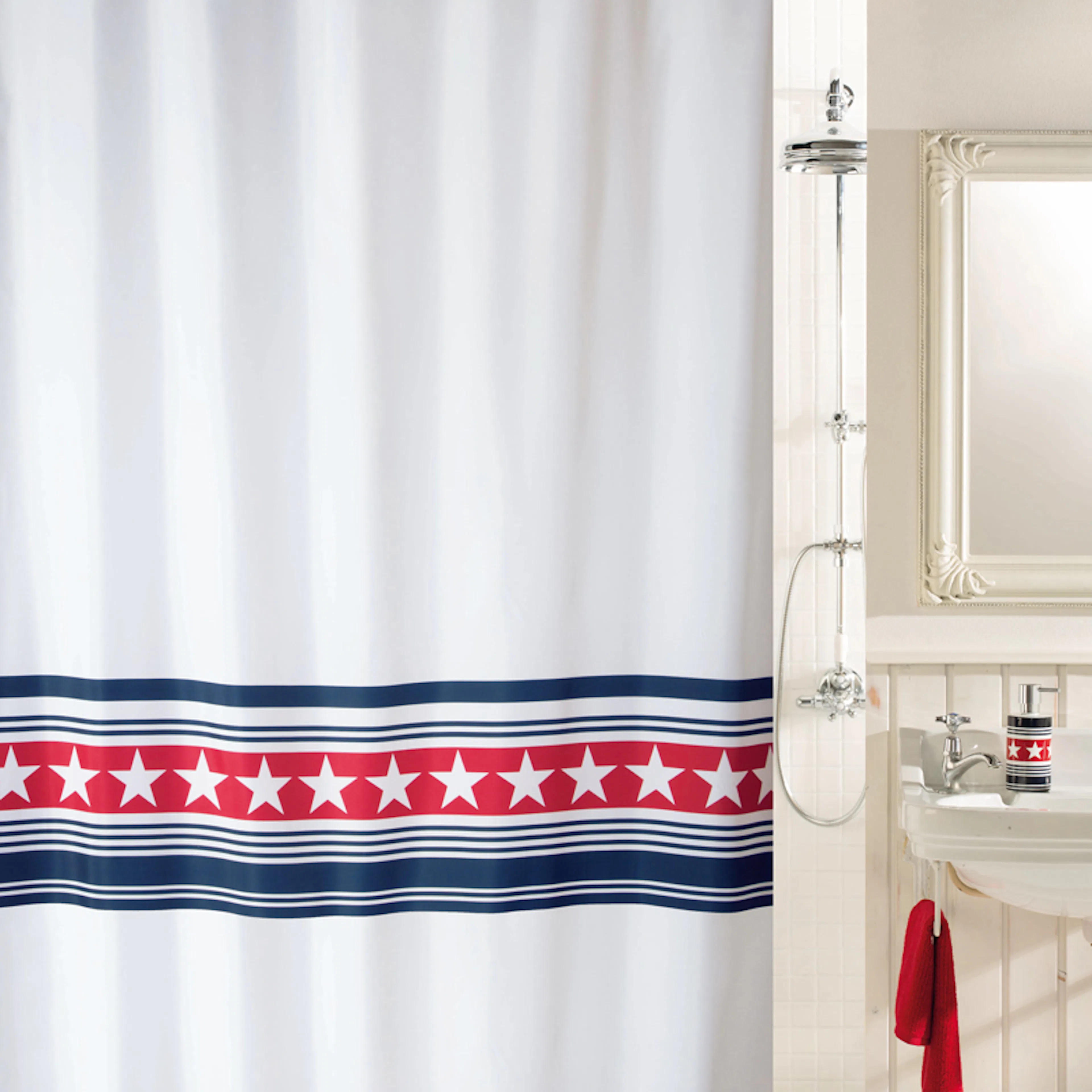 Duschdraperi Spirella Wainscott 180x200