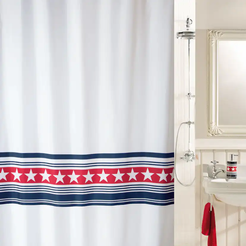 Duschdraperi Spirella Wainscott 180x200