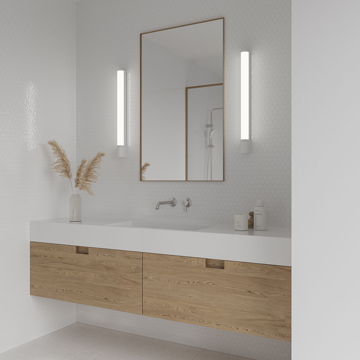 Malaika 68 | Vägglampa | Vit Vit