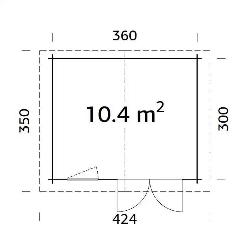 Stuga Palmako Klara 10,8 m2