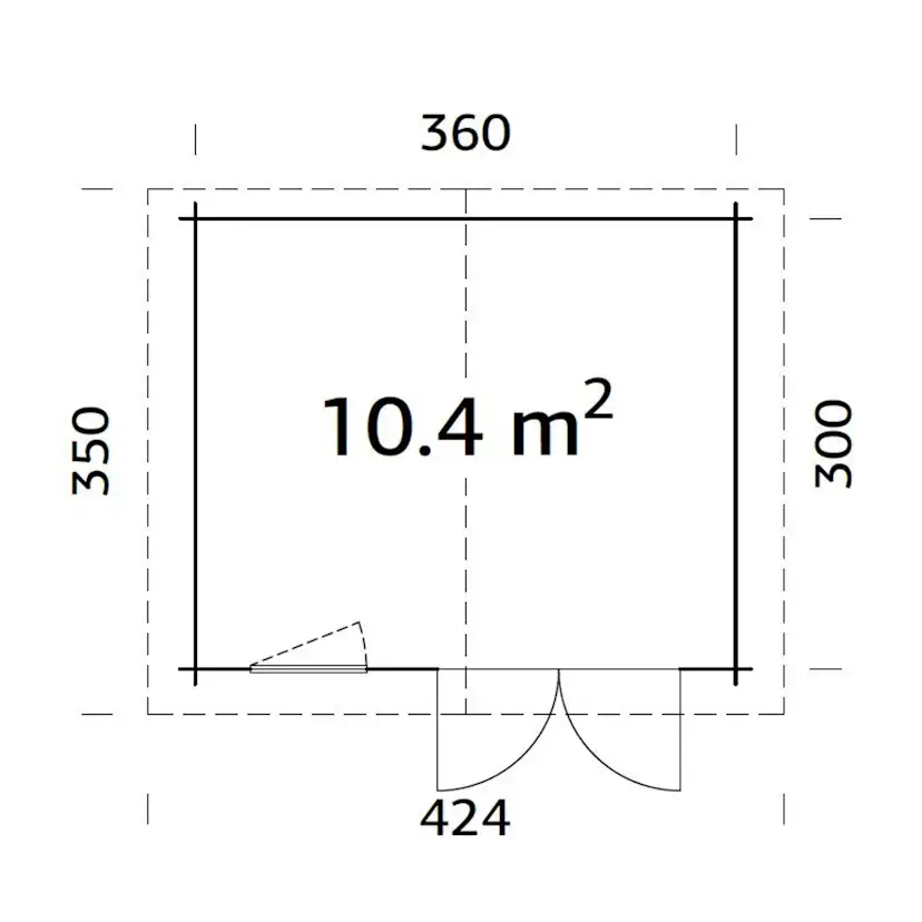 Klara 10,8 m2 (inv. 10,4 m2) Obehandlad