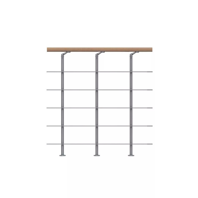 Skyddsräcke STYLE6 bok lackerad förlängning pearl grey Grå