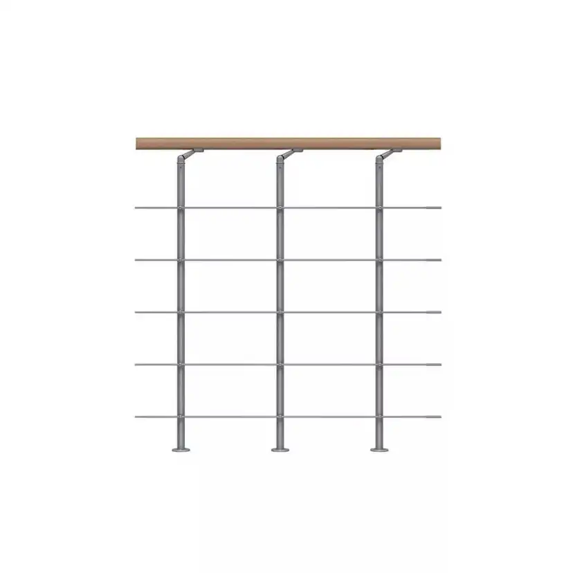 Skyddsräcke STYLE6 bok lackerad förlängning pearl grey Grå