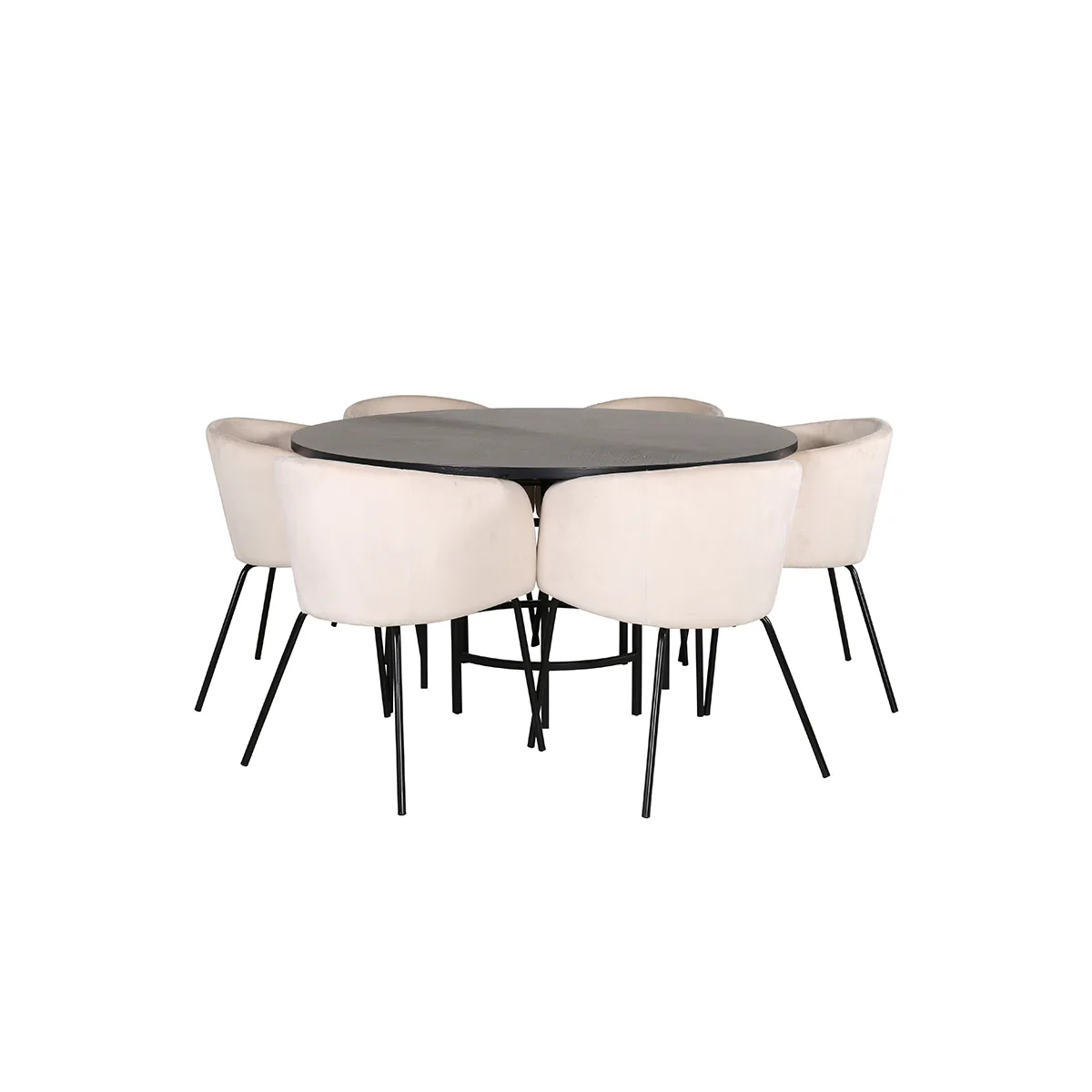 Matgrupp furniture/fashion Copenhagen Ø140 cm med 6 Berit Stolar