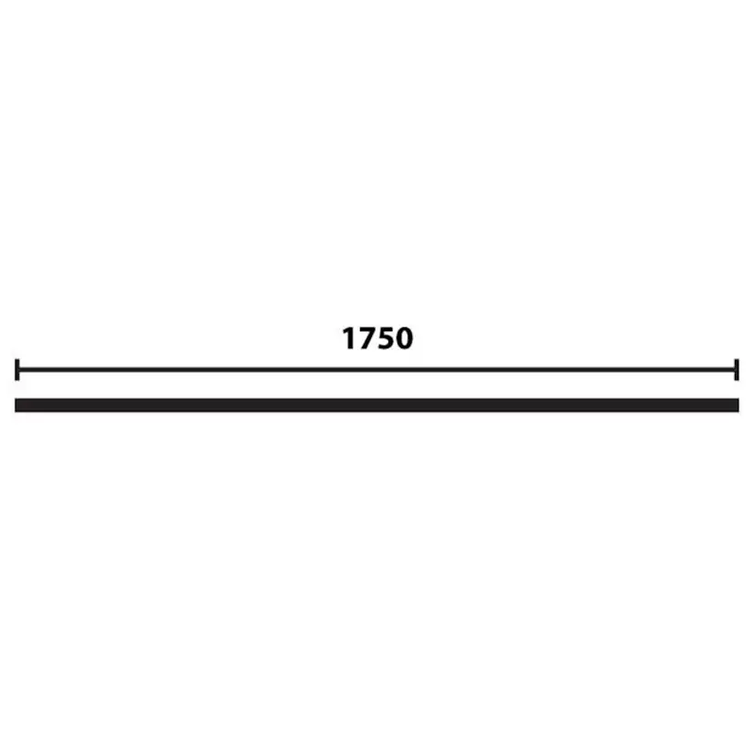 Duschsarg 175 cm Vit, Rak inkl väggfäste Vit