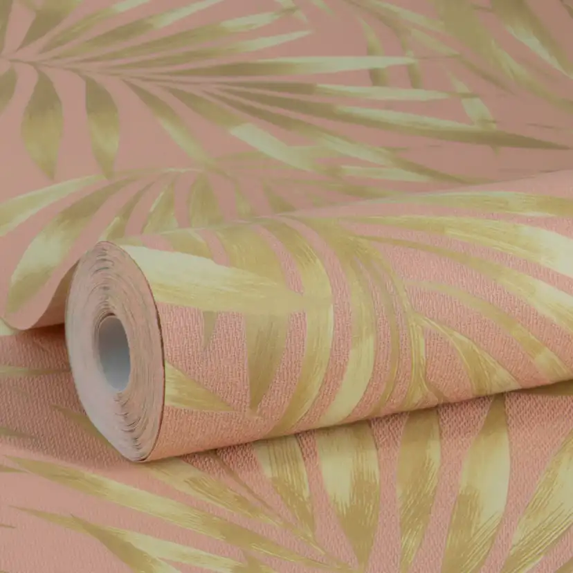 Tapet WOW Elegant Leaves Persika