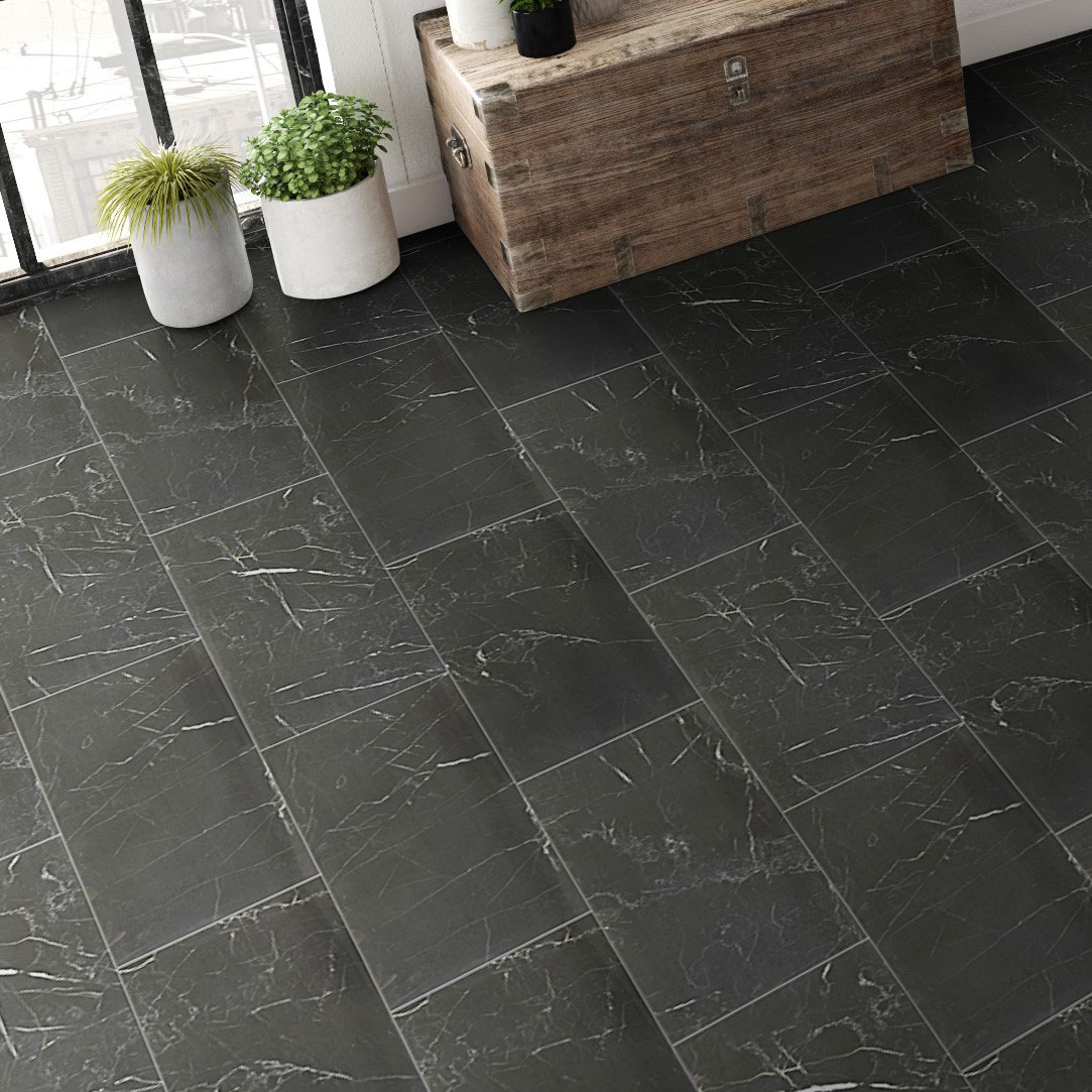 Klinker Ceramiche Keope Elements Lux Port Laurent Svart 30x60 cm