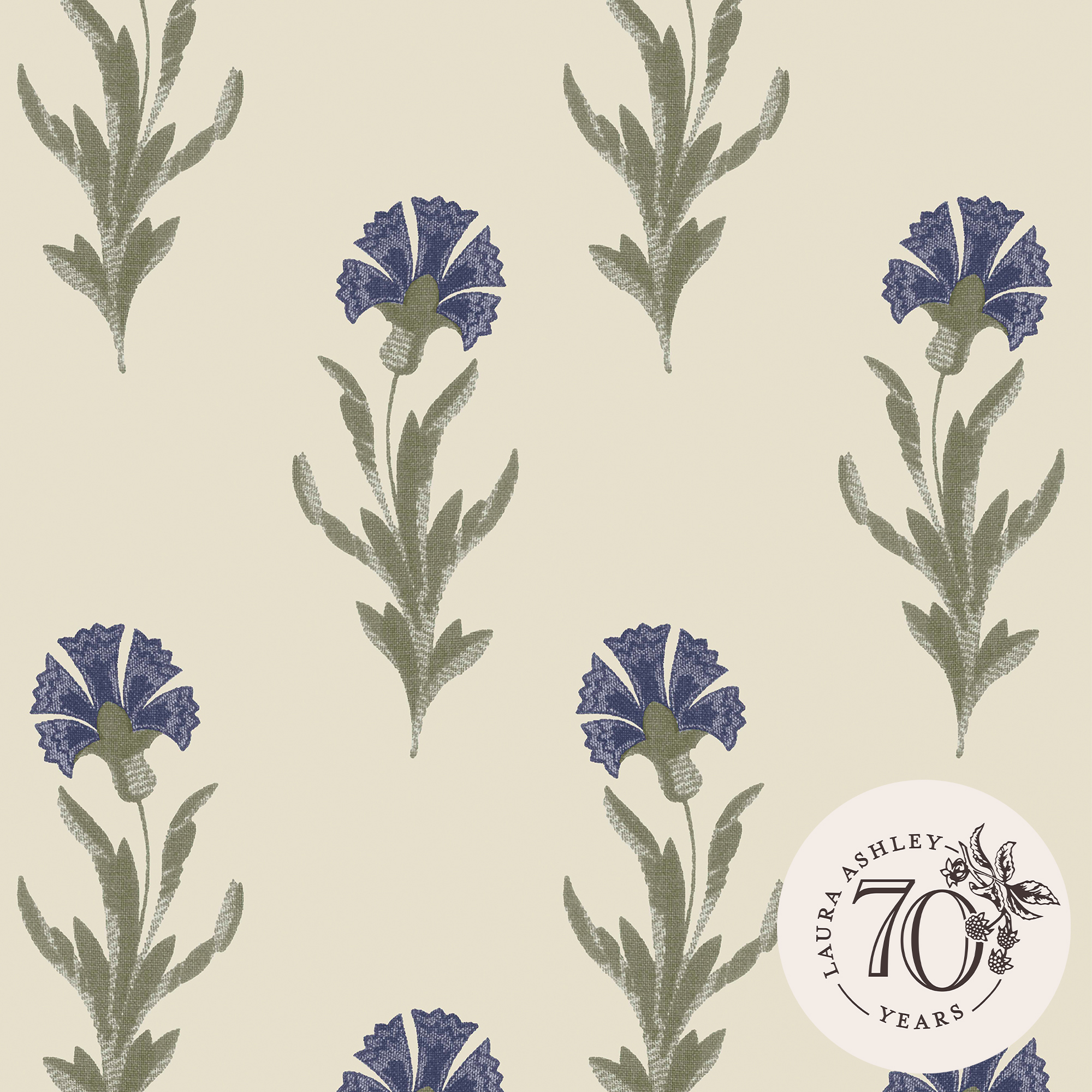 Tapet Laura Ashley Dandelion Dusky Seaspray Blå 121068