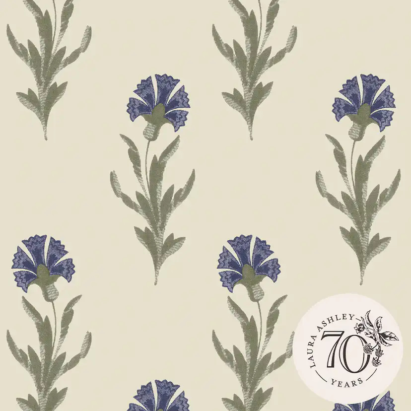 Tapet Laura Ashley Dandelion Dusky Seaspray Blå 121068