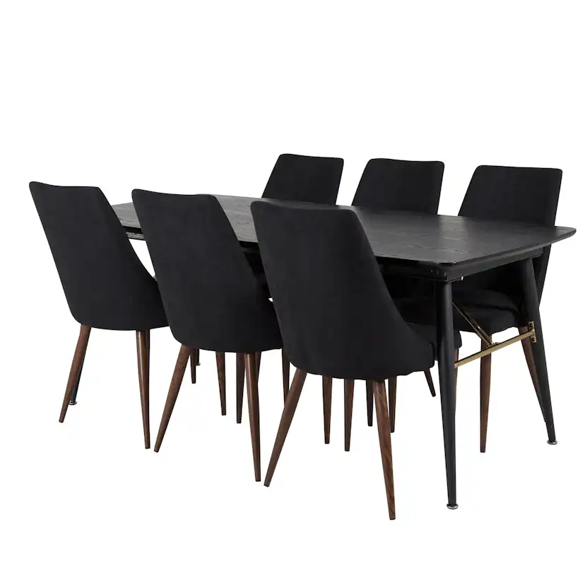 Matgrupp Venture Home Gold med 6 Leone Stolar