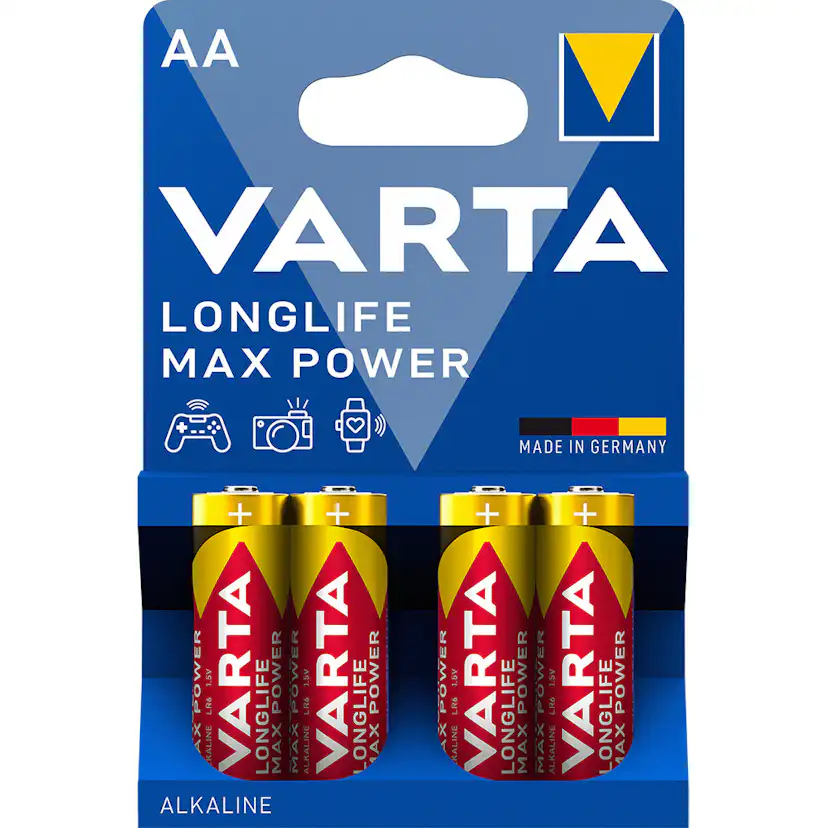 Batteri VARTA Alkaliska Max Power LR6/AA 4-Pack