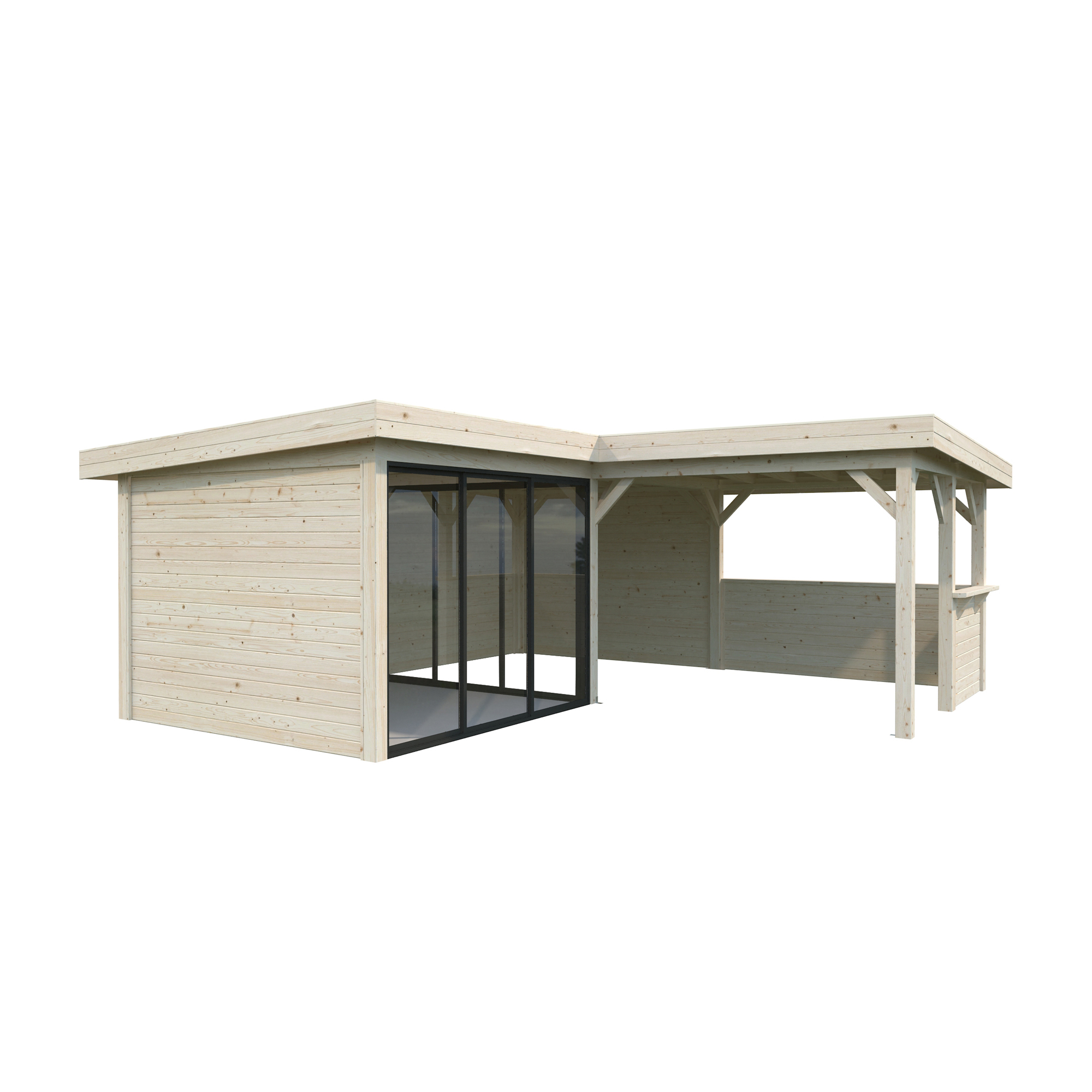 Lenna 24,9 m2 Set 709 Slide Plus WTDIP Impregnerad transparent