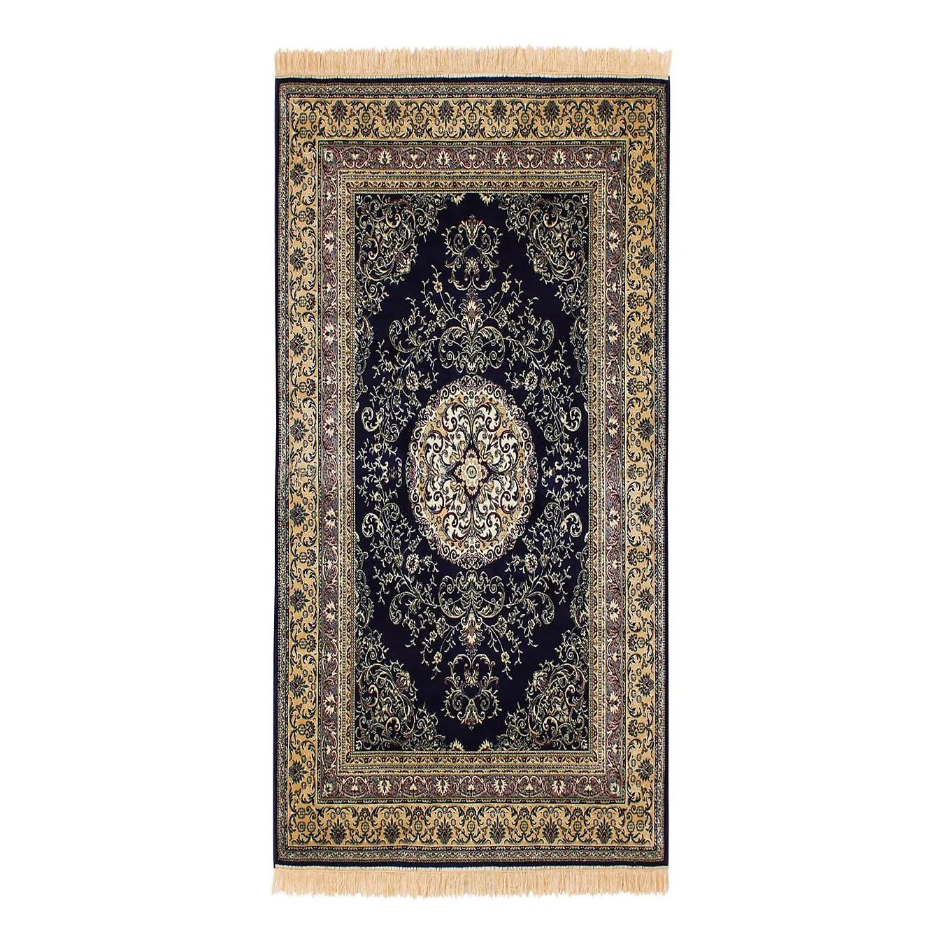 Casablanca Medallion Matta 80x350 Marinblå, 80x350 cm